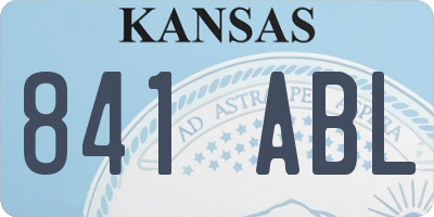 KS license plate 841ABL