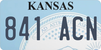 KS license plate 841ACN