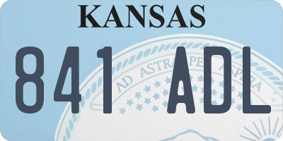 KS license plate 841ADL
