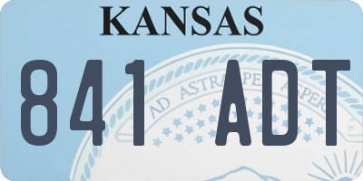 KS license plate 841ADT