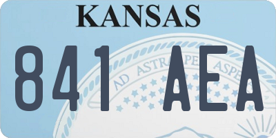 KS license plate 841AEA