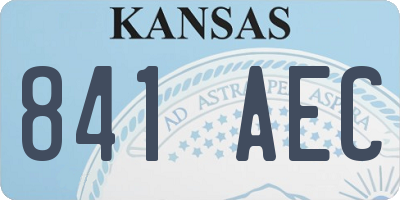 KS license plate 841AEC