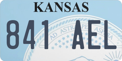KS license plate 841AEL