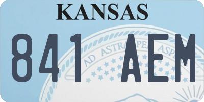 KS license plate 841AEM