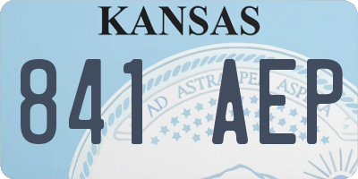 KS license plate 841AEP