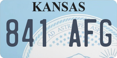 KS license plate 841AFG