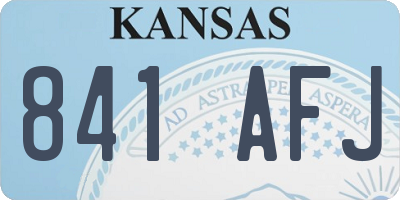 KS license plate 841AFJ
