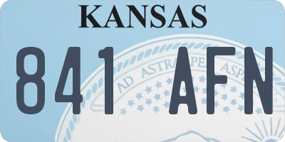 KS license plate 841AFN