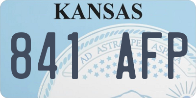 KS license plate 841AFP