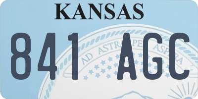KS license plate 841AGC