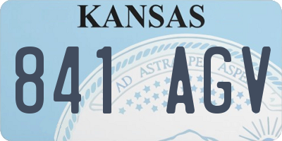 KS license plate 841AGV