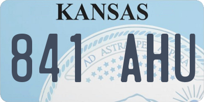 KS license plate 841AHU