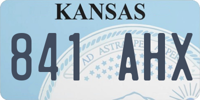 KS license plate 841AHX