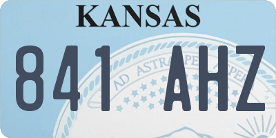KS license plate 841AHZ