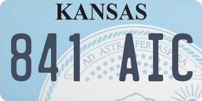 KS license plate 841AIC