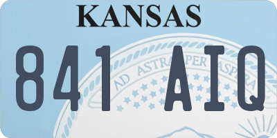 KS license plate 841AIQ