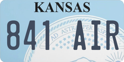 KS license plate 841AIR