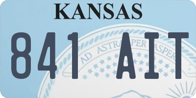 KS license plate 841AIT