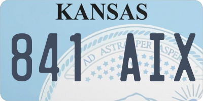 KS license plate 841AIX