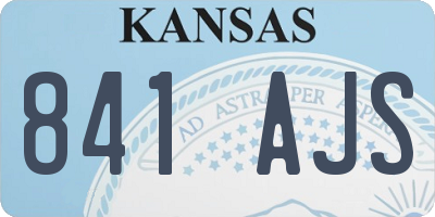 KS license plate 841AJS