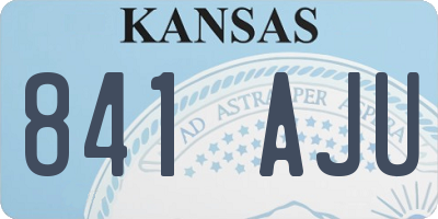 KS license plate 841AJU