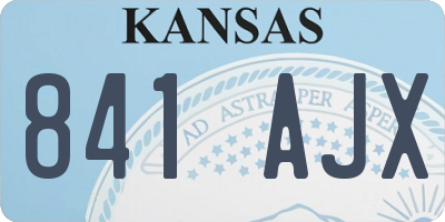 KS license plate 841AJX