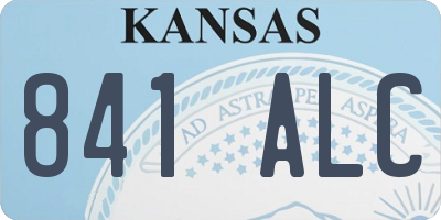 KS license plate 841ALC