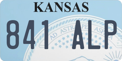 KS license plate 841ALP