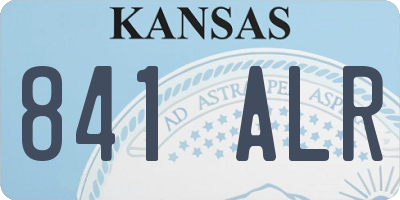 KS license plate 841ALR