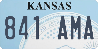 KS license plate 841AMA
