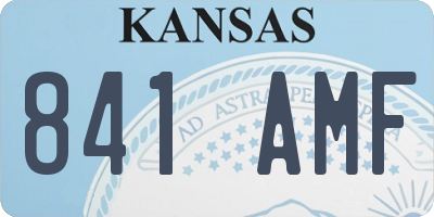 KS license plate 841AMF