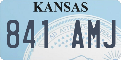 KS license plate 841AMJ