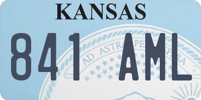 KS license plate 841AML