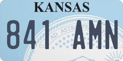 KS license plate 841AMN
