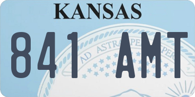KS license plate 841AMT