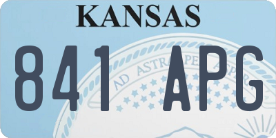 KS license plate 841APG