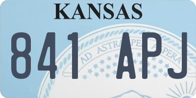 KS license plate 841APJ