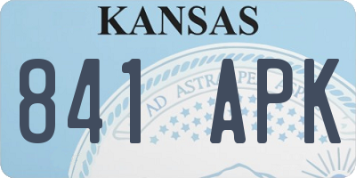 KS license plate 841APK