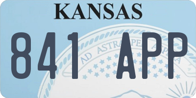 KS license plate 841APP