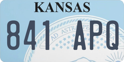 KS license plate 841APQ