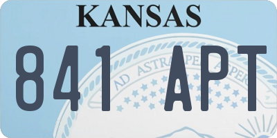 KS license plate 841APT