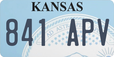 KS license plate 841APV