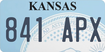 KS license plate 841APX