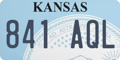 KS license plate 841AQL