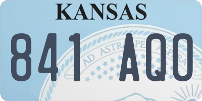 KS license plate 841AQO