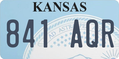 KS license plate 841AQR