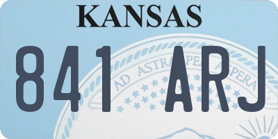KS license plate 841ARJ