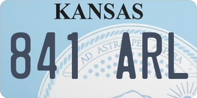 KS license plate 841ARL