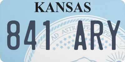 KS license plate 841ARY