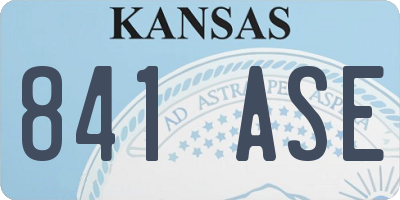 KS license plate 841ASE